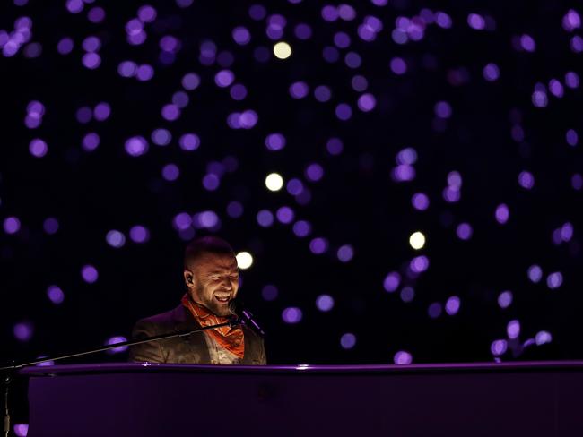 Justin Timberlake performs during halftime of the NFL Super Bowl 52 football game between the Philadelphia Eagles and the New England Patriots, Sunday, Feb. 4, 2018, in Minneapolis. Picture: AP