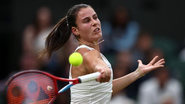 USA's Emma Navarro is on fire at Wimbledon. (Photo by HENRY NICHOLLS / AFP)