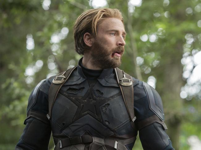 Evans as Captain America/Steve Rogers. Photo: Chuck Zlotnick ©Marvel Studios 2018