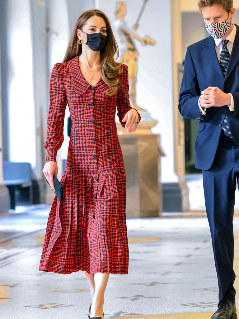 Kate ‘dazzled’ as she visited the V&amp;A Museum. Picture: Jonathan Buckmaster/AFP