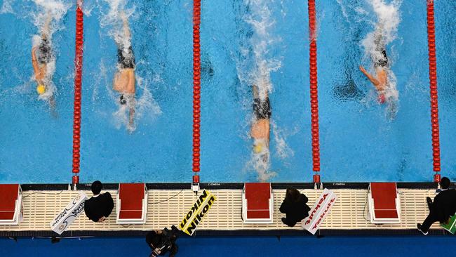 That was some winning margin over just 50 metres. (Photo by Manan VATSYAYANA / AFP)