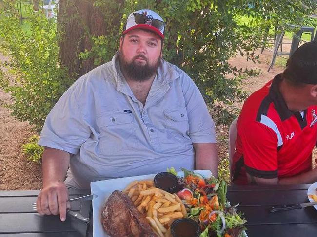 A photo of James Steer attempting the challenge was shared online. Picture: Supplied to news.com.au