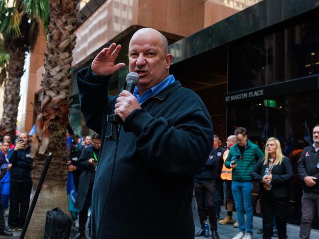 UnionsNSW boss Mark Morey has launched at $400,000 advertising blitz opposing the government’s workers compensation changes. Picture: Justin Lloyd.