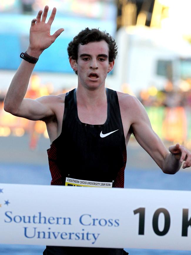 Gold Coast Marathon Saturday. 10km run winner Patrick Tiernan