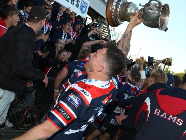 Camden hoist the silverware. Picture Warren Gannon Photography