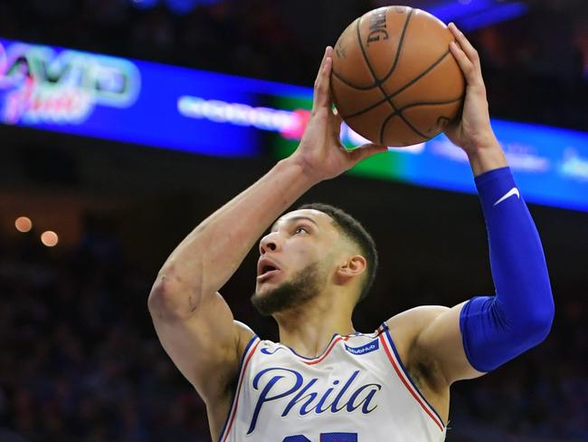 Ben Simmons in action for the Philadelphia 76ers. Drew Hallowell/Getty Images/AFP