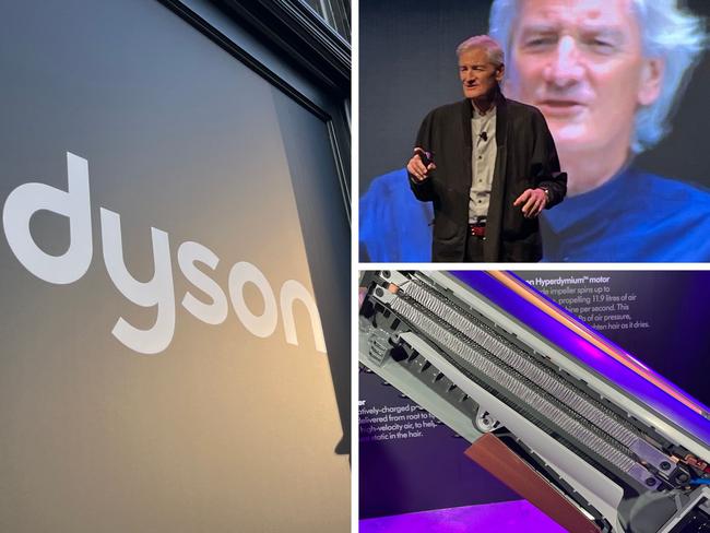 James Dyson at Dyson Airstrait hair straighteners launch in New York. Picture: Benedict Brook/news.com.au