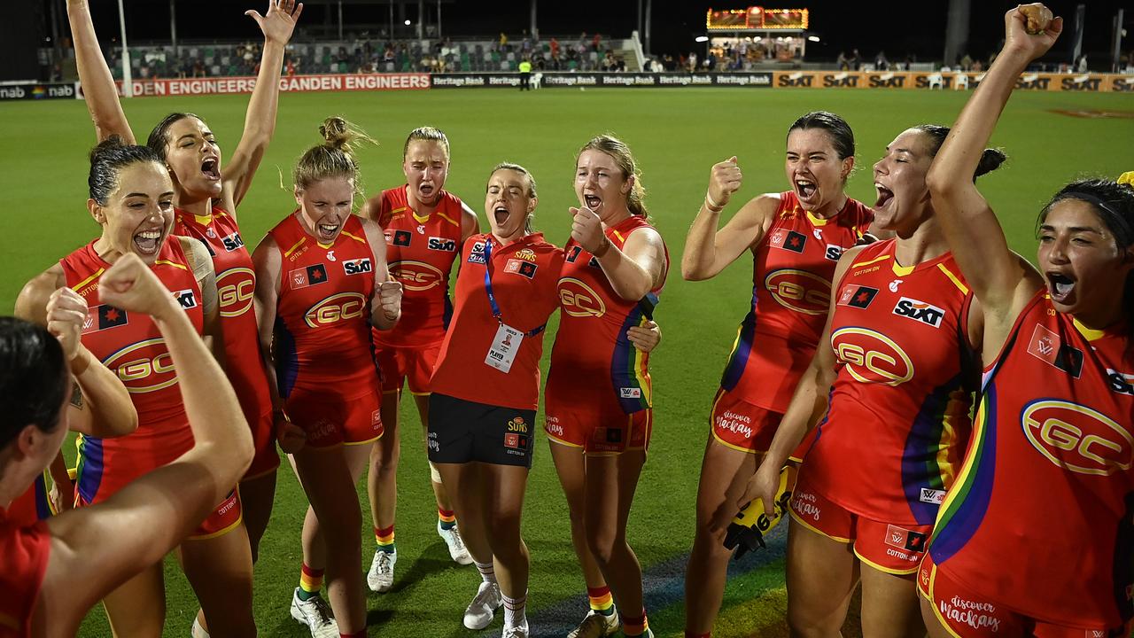 The Suns celebrate making finals. Picture: Getty Images