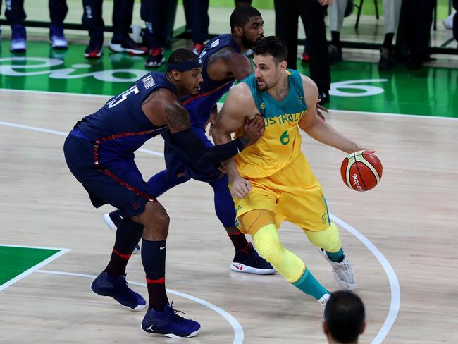 The Boomers were far from overawed against the US. Picture: Adam Head.