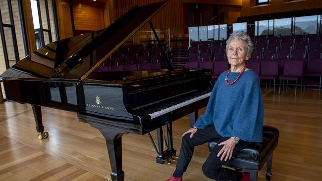 Ulrike Klein in UKARIA concert hall at Mount Barker in the Adelaide Hills. Picture: Mark Brake