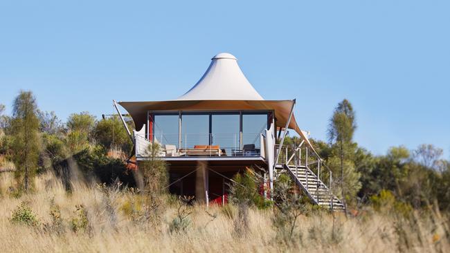 Tented pavilion at Longitude 131. Picture: George Apostolidis