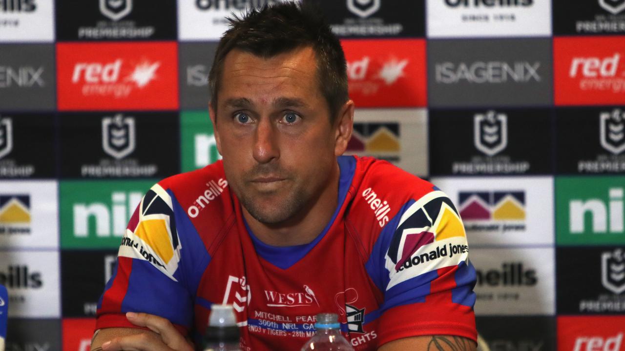 Mitchell Pearce has played his last game in the NRL. Picture: Ashley Feder/Getty