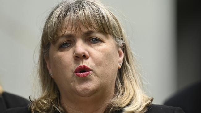 Federal President of the Australian Education Union, Correna Haythorpe at Parliament House in Canberra in November 2023. Picture: NCA NewsWire / Martin Ollman