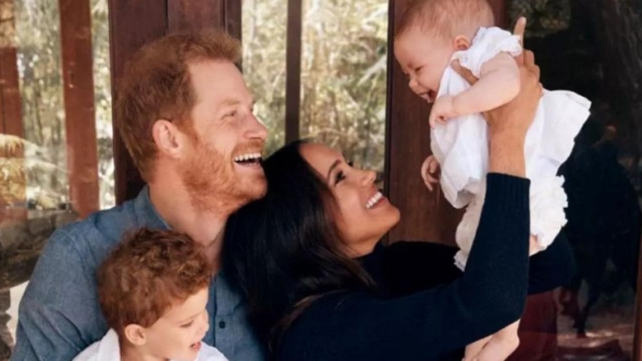 Prince Harry and Meghan Markle with Archie and Lilibet last year. Picture: Alexi Lubomirski/Handout/The Duke and Duchess of Sussex