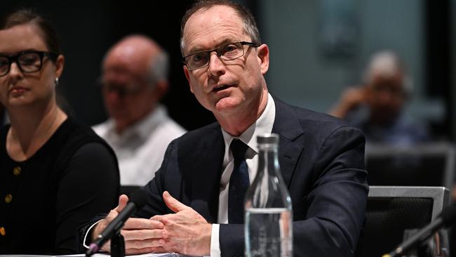 BRISBANE, AUSTRALIA - NewsWire Photos - APRIL 17, 2024.Graham Fraine, Director -General, Department of State Development and Infrastructure, fronts a hearing of the Senate Standing Committee on Rural and Regional Affairs and Transport in Brisbane. The committee discussed Australiaâs preparedness to host Commonwealth, Olympic and Paralympic Games.Picture: Dan Peled / NCA NewsWire