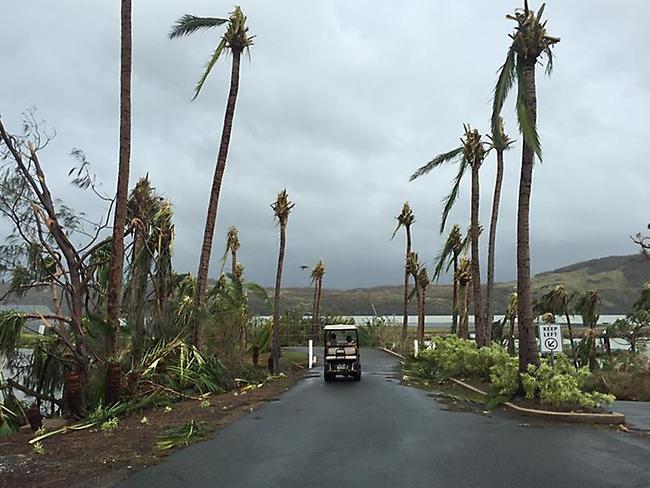 Cyclone Debbie’s aftermath at Hamilton Island. Picture: Paul Ferrante