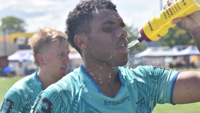 Warba Wangarunya Rugby League Carnival, under-17 boys, Black Boys versus Masada Iosefa and Gary Field Memorial, Saleyards Park, Rockhampton, January 19, 2024.