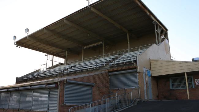 The pavilion and grandstand at Skinner Reserve in Braybrook have well and truly outlived their glory days. Picture: Mark Wilson