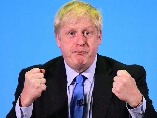 COLCHESTER, ENGLAND - JULY 13: Boris Johnson addresses Conservative Party members during a hustings on July 13, 2019 in Colchester, England. The race between Boris Johnson and Jeremy Hunt to find the next leader of the Conservative Party and Prime Minister is now entering it's final stages. (Photo by Leon Neal/Getty Images)