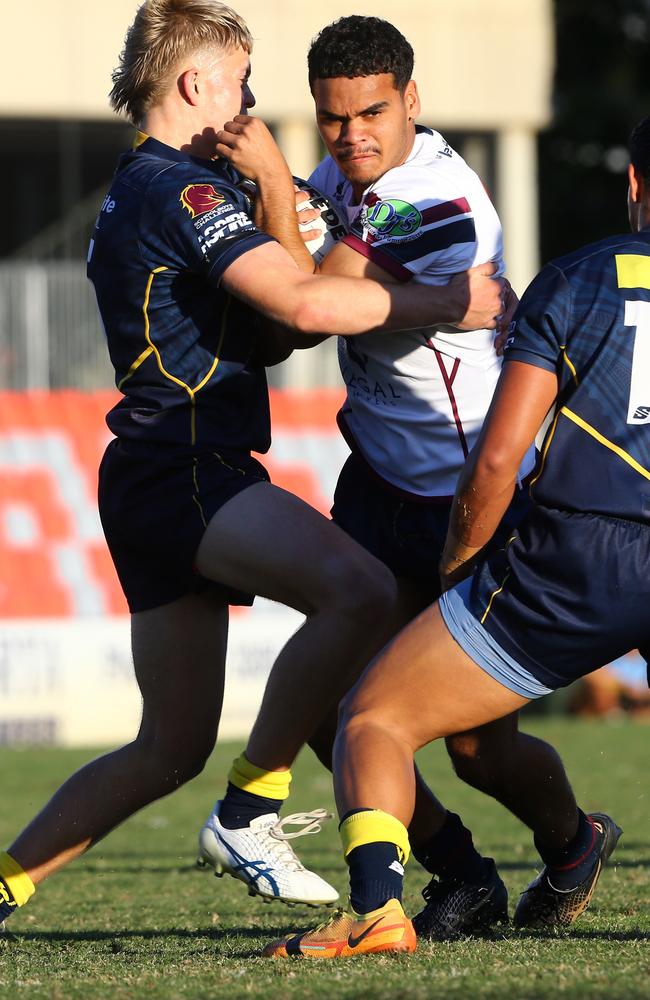 Langer Trophy Mabel Park SHS v Ipswich SHS (white shirt) Dominique Sandow Coorparoo Thursday 13th July 2023 Picture David Clark