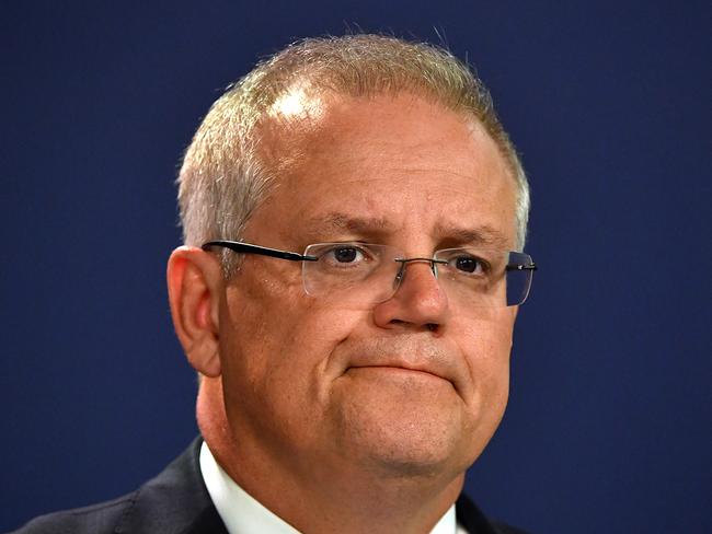 Prime Minister Scott Morrison talks about bushfire reform. Picture: AAP