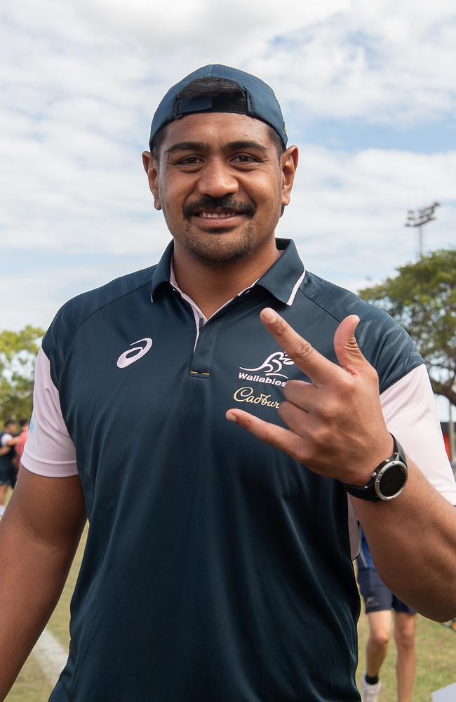 William Skelton as the Wallabies get around the NT Rugby Union community before the 2023 World Cup. Picture: Pema Tamang Pakhrin