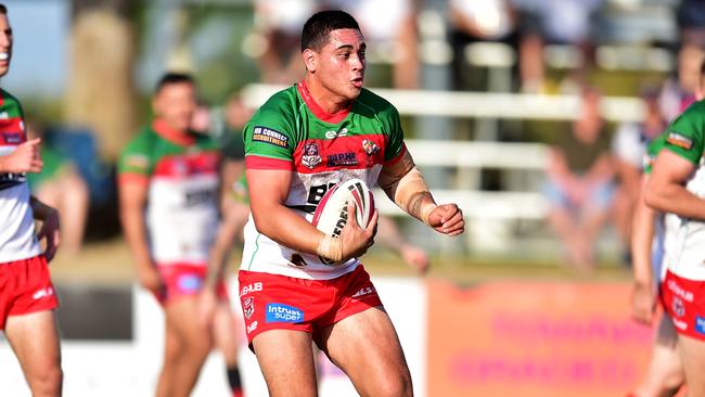 Keenan Palasia in action for Wynnum Manly Seagulls against Townsville Blackhawks this year. Picture: Alix Sweeney