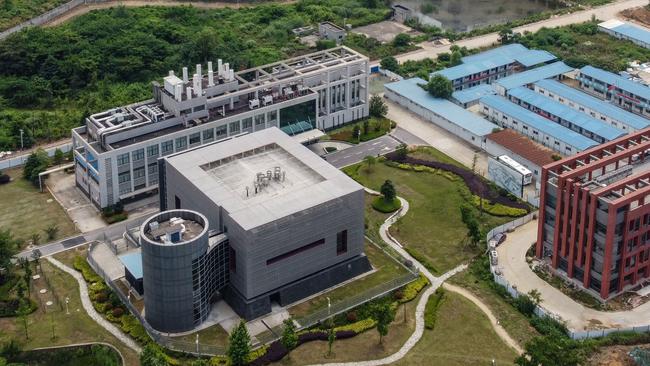 An aerial view shows the P4 laboratory (left) on the campus of the Wuhan Institute of Virology. Picture: AFP