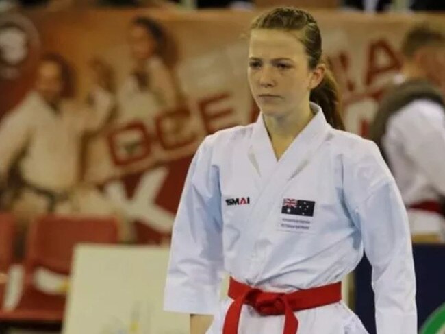 A GoFundMe has been set up for 16-year-old Mia from Blue Haven who wants to represent Australia in Bermingham in karate. Picture: GoFundMe