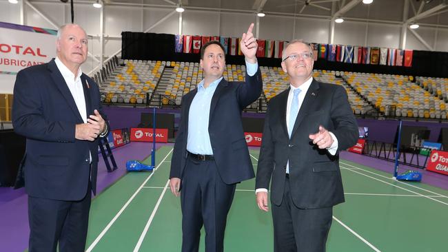 Scott Morrison visiting the Gold Coast ahead of the 2018 Commonwealth Games. Picture Glenn Hampson