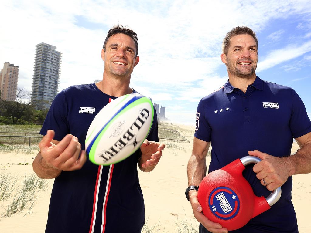 McCaw and Carter are now F45 ambassadors. Picture: Adam Head