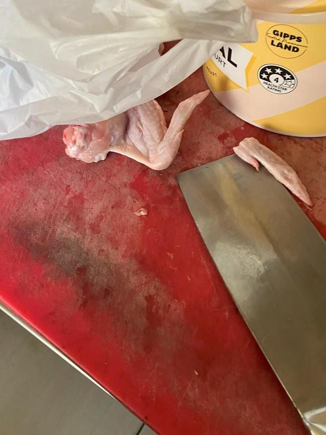 The state of the chicken shop has been shown in photos. Photos: Supplied by Courts SA