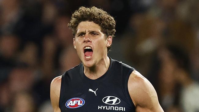 Carlton believes Charlie Curnow is worth a long-term contract. Picture: Daniel Pockett/Getty Images