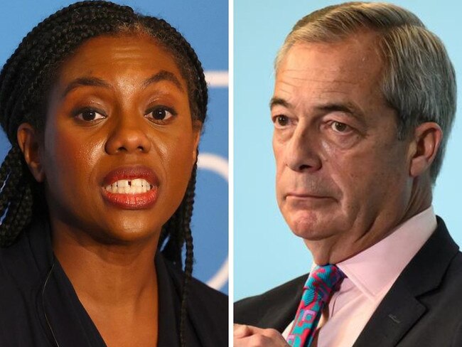 Kemi Badenoch and Nigel Farage artwork