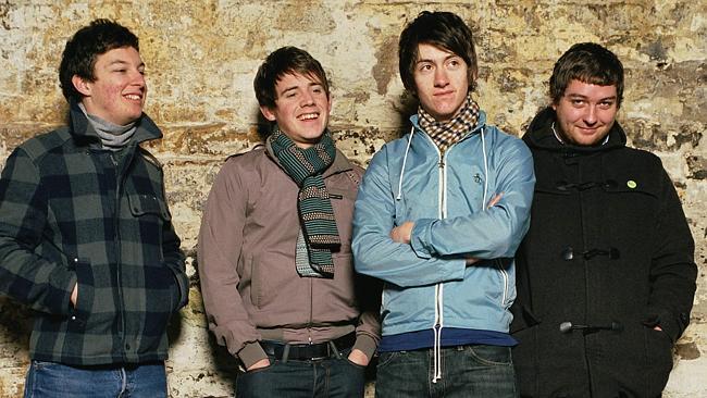 A 2006 photograph of the band, from left, Matt Helders, Alex Turner, Jamie Cook and origi