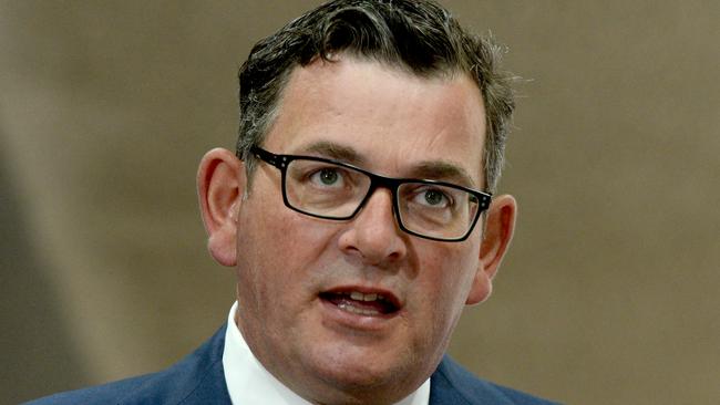 xMELBOURNE, AUSTRALIA - NewsWire Photos FEBRUARY 3, 2022: Victorian Premier Daniel Andrews speaks at a press conference at Treasury Place in Melbourne. Picture: NCA NewsWire / Andrew Henshaw