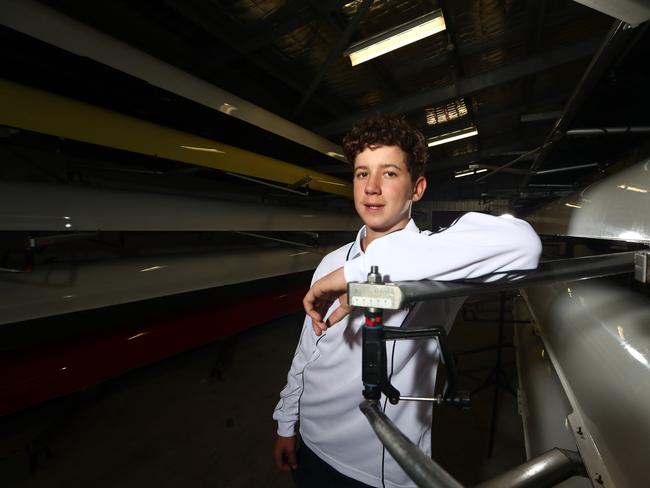 TSS Rowing First vIII  RepresentativeLockie Mactaggart .Photograph : Jason O'Brien