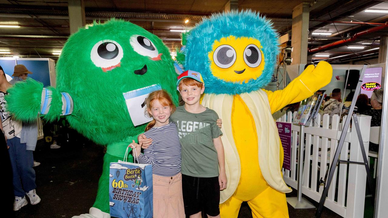 Podsquad epipod mascots at the Ekka Royal Queensland Show in Brisbane last year. Picture: Richard Walker