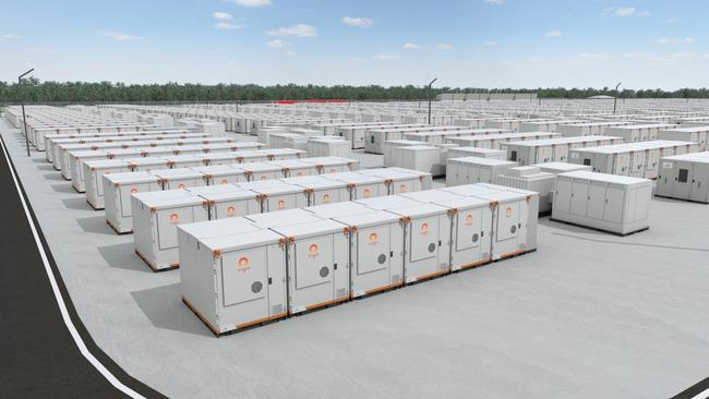 An artists impression of a $600m battery to be built by Origin Energy at Eraring. Picture: Supplied