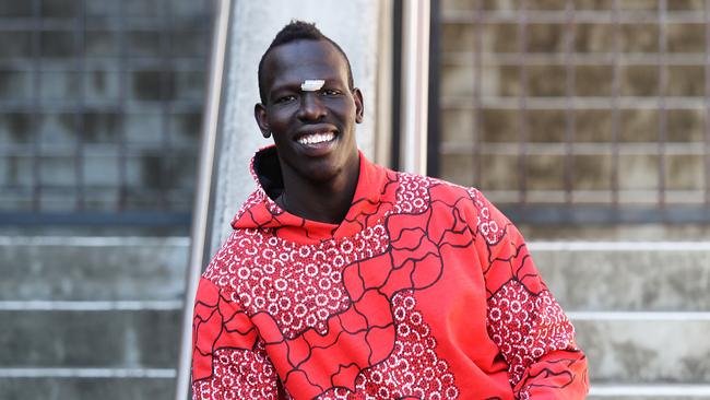 Sydney Swan Aliir Aliir at the National Centre of Indigenous Excellence. Picture: Brett Costello