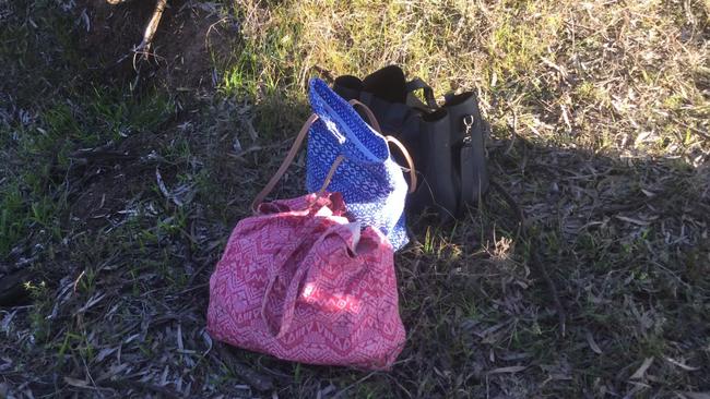 Bags that were found 20m from the car.