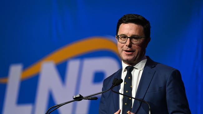 Federal Nationals Leader David Littleproud speaks during the LNP Convention in Brisbane. Picture: Dan Peled