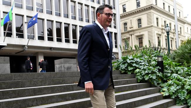 Victorian Premier Daniel Andrews has opened up about a crash at Blairgowrie in a bid to quash “shameful” rumours of a cover-up. Picture: AAP/Joe Castro