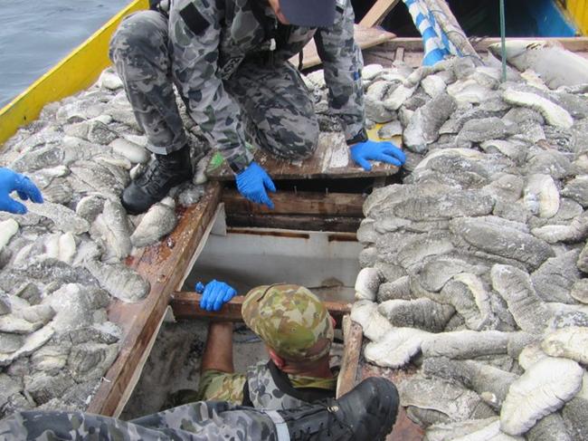 Illegal foreign fishing in Top End waters has seen several Indonesian fishermen face Darwin courts in recent months. Picture: Supplied/AFMA