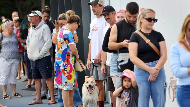 Nerang State High School was super busy on Saturday. Picture: Nigel Hallett