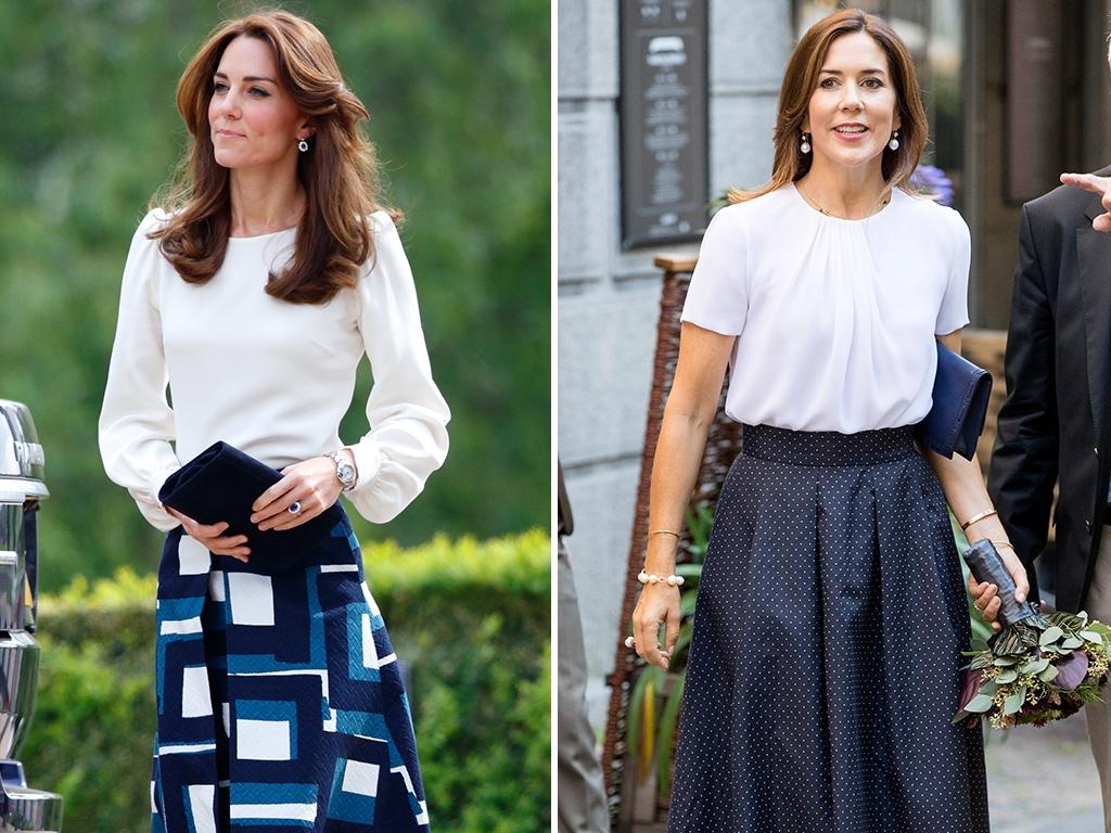 Catherine, Duchess of Cambridge attends the launch of the Heads Together campaign to eliminate stigma on mental health at the Queen Elizabeth Olympic Park on May 16, 2016 in London, England. Picture:Getty ... Crown Princess Mary of Denmark attend the opening of the National Care Center on August 29, 2017 in Copenhagen, Denmark. Picture: Getty