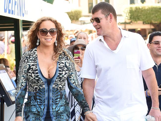Mariah Carey and James Packer in happier times in Portofino. Picture: Photopix/GC Images