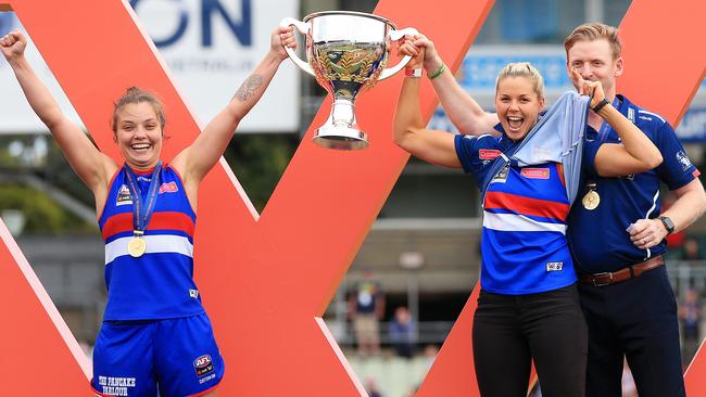 Western Bulldogs won the AFLW premiership in 2018. Picture: Mark Stewart