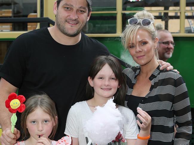 Fevola with Alex and children Leni and Lulu.