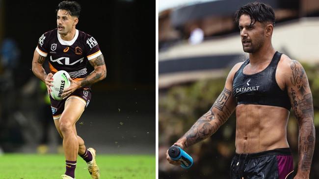 Brisbane Broncos player Jesse Arthars is a potential bachelor of the Qld NRL, Pictures (L to R): NRL Photos / Instagram, @brisbanebroncos